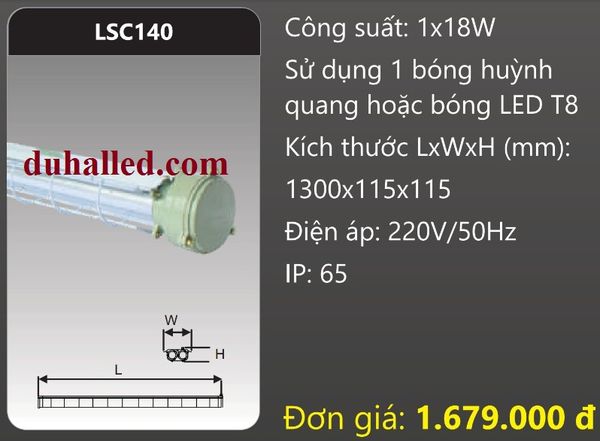  ĐÈN CHỐNG CHÁY NỔ DUHAL 18W LSC140 / LSC 140 