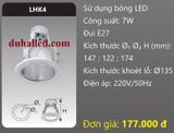  ĐÈN LON DOWNLIGHT ÂM TRẦN MẶT KÍNH DUHAL 7W LHK4 / LHK 4 