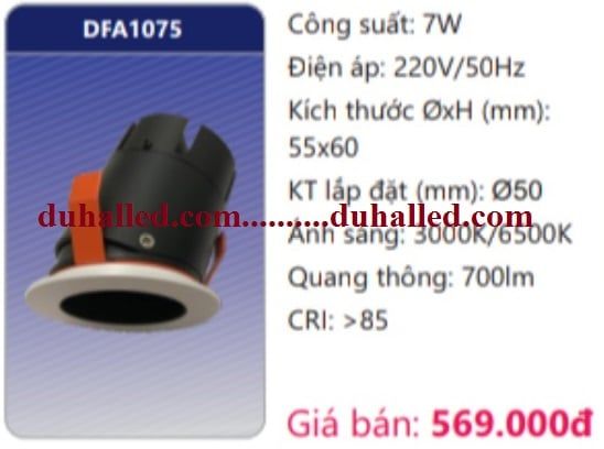 ĐÈN LED ÂM TRẦN CHIẾU ĐIỂM MINI DUHAL 7W DFA1075 / DFA 1075