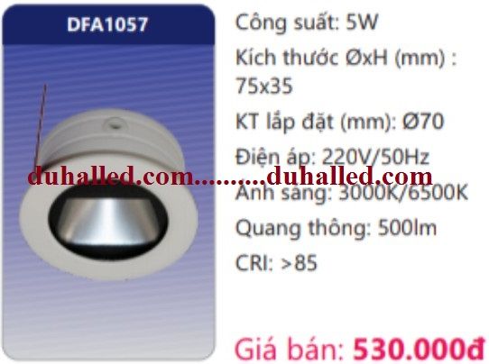 ĐÈN LED ÂM TRẦN DUHAL 5W DFA1057 / DFA 1057