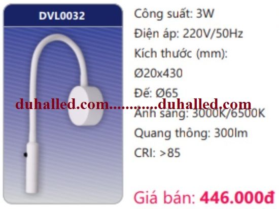 ĐÈN LED CHIẾU ĐIỂM GẮN NỔI DUHAL 3W DVL0032 / DVL 0032