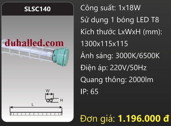  ĐÈN LED CHỐNG CHÁY NỔ  DUHAL 18W SLSC140 / SLSC 140 