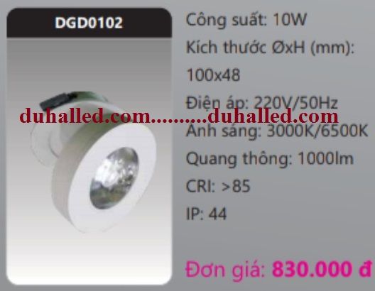 ĐÈN LED GẮN NỔI CHIẾU ĐIỂM DUHAL 10W DGD0102 / DGD 0102
