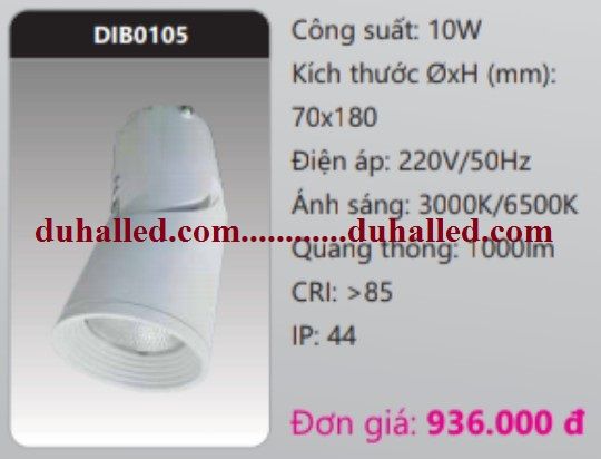 ĐÈN LED GẮN NỔI CHIẾU ĐIỂM DUHAL 10W DIB0105 / DIB0105