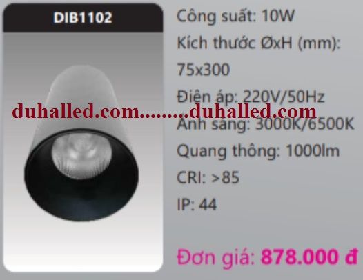 ĐÈN LED GẮN TRẦN NỔI DUHAL 10W DIB1102 / DIB 1102