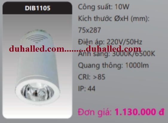  ĐÈN LED GẮN TRẦN NỔI DUHAL 10W DIB1105 / DIB 1105 