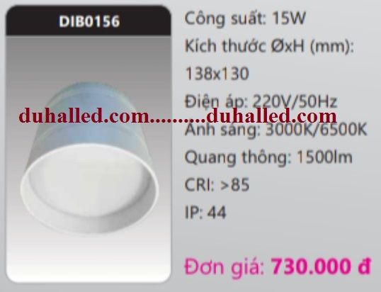 ĐÈN LED GẮN TRẦN NỔI DHAL 15W DIB0156 / DIB 0156