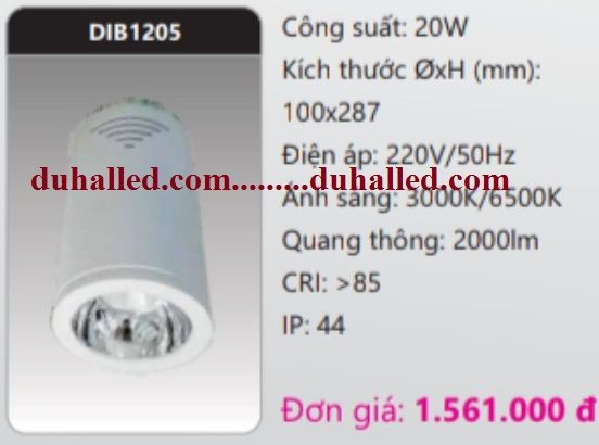  ĐÈN LED GẮN TRẦN NỔI DUHAL 20W DIB1205 / DIB 1205 