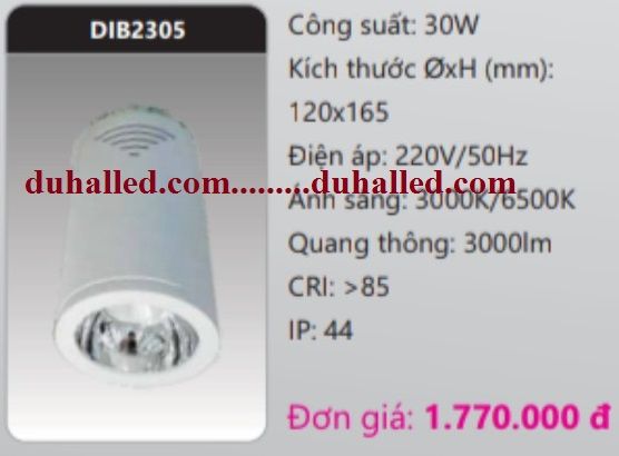  ĐÈN LED GẮN TRẦN NỔI DUHAL 30W DIB2305 / DIB 2305 