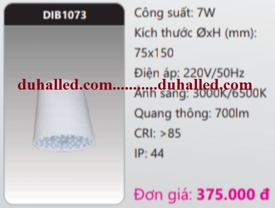  ĐÈN LED GẮN TRẦN NỔI DUHAL 7W DIB1073 / DIB 1073 