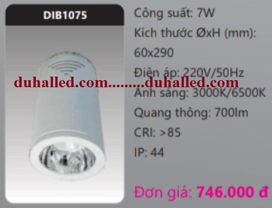  ĐÈN LED GẮN TRẦN NỔI DUHAL 7W DIB1075 / DIB 1075 