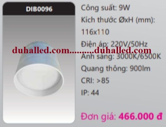  ĐÈN LED GẮN TRẦN NỔI DHAL 9W DIB0096 / DIB 0096 