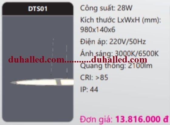 ĐÈN LED THẢ TRẦN TRANG TRÍ DUHAL 28W DTS01 / DTS 01