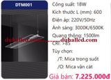  ĐÈN LED TREO THẢ VĂN PHÒNG (PHÒNG HỌP) DUHAL 18W DTM001 / DTM 001 