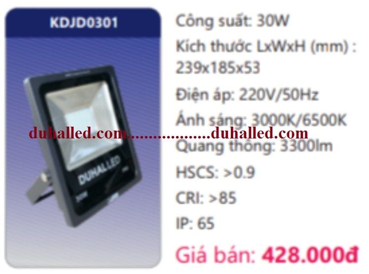 ĐÈN PHA LED DUHAL 30W KDJD0301 / KDJD 0301