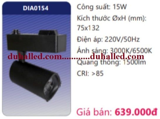 ĐÈN RỌI RAY DUHAL 15W DIA0154 / DIA 0154