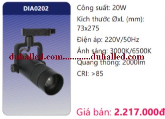  ĐÈN RỌI RAY DUHAL 20W DIA0202 / DIA0202 