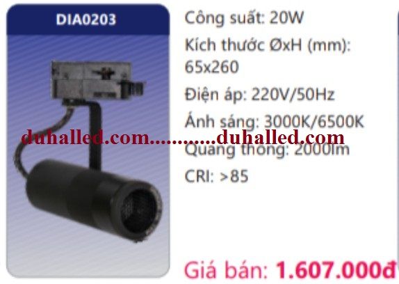 ĐÈN RỌI RAY DUHAL 20W DIA0203 / DIA0203