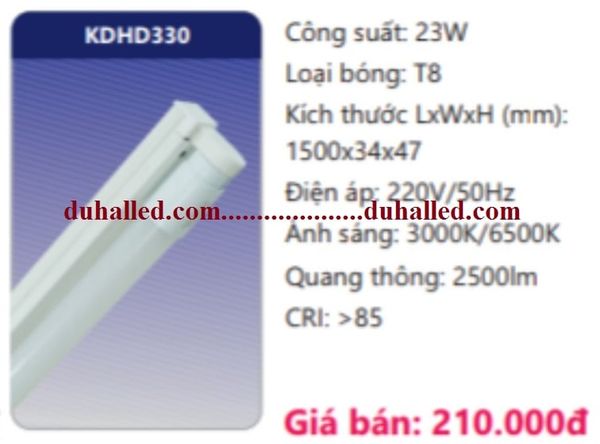  ĐÈN TUÝP LED DUHAL 1M5 (1 mét 5 / 1,5m) 23W KDHD330 / KDHD 330 