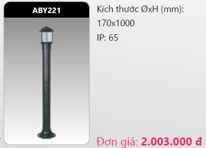 đèn cây sân vườn - đèn trụ sân vườn duhal aby221