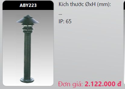 đèn cây sân vườn - đèn trụ sân vườn duhal aby223