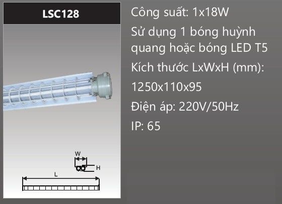 ĐÈN CHỐNG CHÁY NỔ DUHAL 18W LSC128 / LSC 128