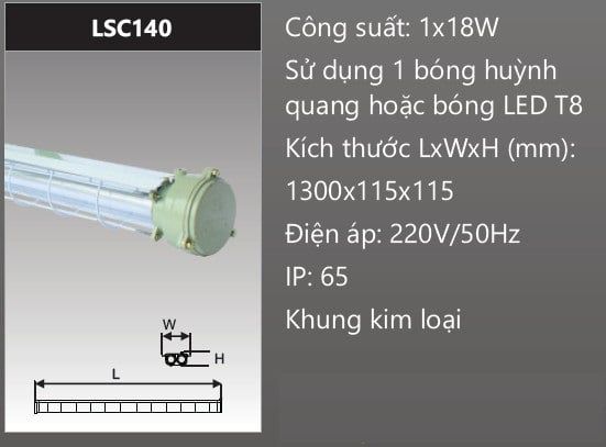 ĐÈN CHỐNG CHÁY NỔ DUHAL 18W LSC140 / LSC 140