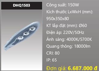 đèn đường led duhal 150w DHQ1503