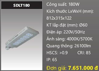  đèn đường led duhal 180w SDLT180 