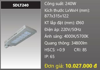  đèn đường led duhal 240w SDLT240 