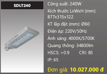 đèn đường led duhal 240w SDLT240