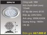  đèn led âm trần xoay chiếu điểm duhal sdfa218 - 18w 