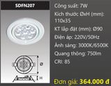  đèn led âm trần xoay chiếu điểm duhal sdfn207 - 7w 