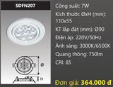  ĐÈN LED ÂM TRẦN CHIẾU ĐIỂM DUHAL 7W - DFN207 / SDFN207 / DFN 207 / SDFN 207 