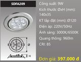  ĐÈN LED ÂM TRẦN CHIẾU ĐIỂM DUHAL 9W - DFA209 / SDFA209 / DFA 209 / SDFA 209 