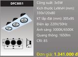  ĐÈN LED SPOTLIGHT ÂM TRẦN CHIẾU ĐIỂM DUHAL 3X5W DFC3051 / DFC 3051 