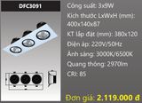  ĐÈN LED SPOTLIGHT ÂM TRẦN CHIẾU ĐIỂM DUHAL 3X9W DFC3091 / DFC 3091 