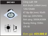  ĐÈN LED SPOTLIGHT VUÔNG ÂM TRẦN CHIẾU ĐIỂM DUHAL 5W DFC1051 / DFC 1051 