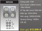  đèn led âm trần xoay chiếu điểm 4 bóng 4x3w duhal sdfc204 - 12w 