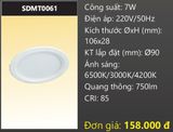  ĐÈN LED ÂM TRẦN DUHAL 7W 3 MÀU, 3 CHẾ ĐỘ, ĐỔI MÀU SDMT0061 