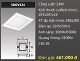  ĐÈN LED ÂM TRẦN DUHAL 24W VUÔNG SDGV524 /  KDGV524 / KDGV 524 / DGV524 