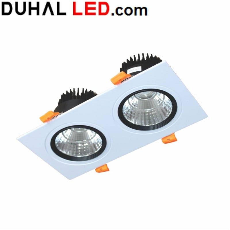 ĐÈN LED DOWNLIGHT VUÔNG CHIẾU ĐIỂM ÂM TRẦN 2X9W DUHAL DFC2091
