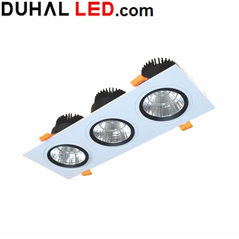 ĐÈN LED DOWNLIGHT VUÔNG CHIẾU ĐIỂM ÂM TRẦN 3X5W DUHAL DFC3051