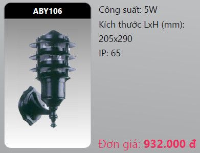đèn led gắn tường - gắn vách trang trí duhal abi106 led 5w