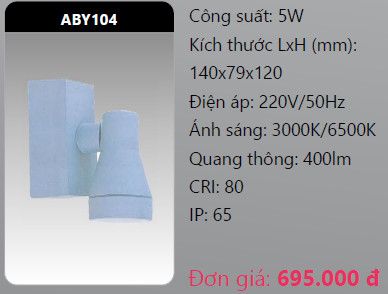  đèn led gắn tường - gắn vách trang trí duhal aby104 5w 