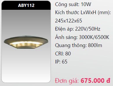  đèn led gắn tường - gắn vách trang trí duhal aby112 10w 