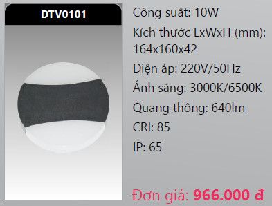  đèn led gắn tường - gắn vách trang trí duhal dtv0101 led 10w 