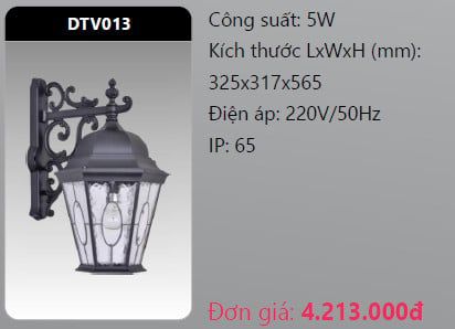  đèn led gắn tường - gắn vách trang trí duhal dtv013 5w 