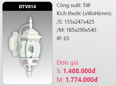  đèn led gắn tường - gắn vách trang trí duhal dtv014 5w 