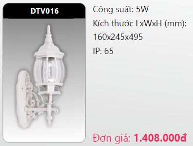  đèn led gắn tường - gắn vách trang trí duhal dtv016 5w 